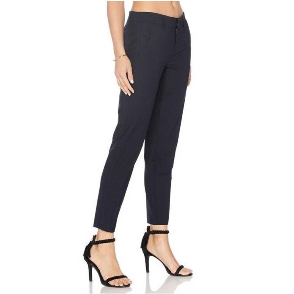 VINCE Side Strapping Stretch Wool Trousers